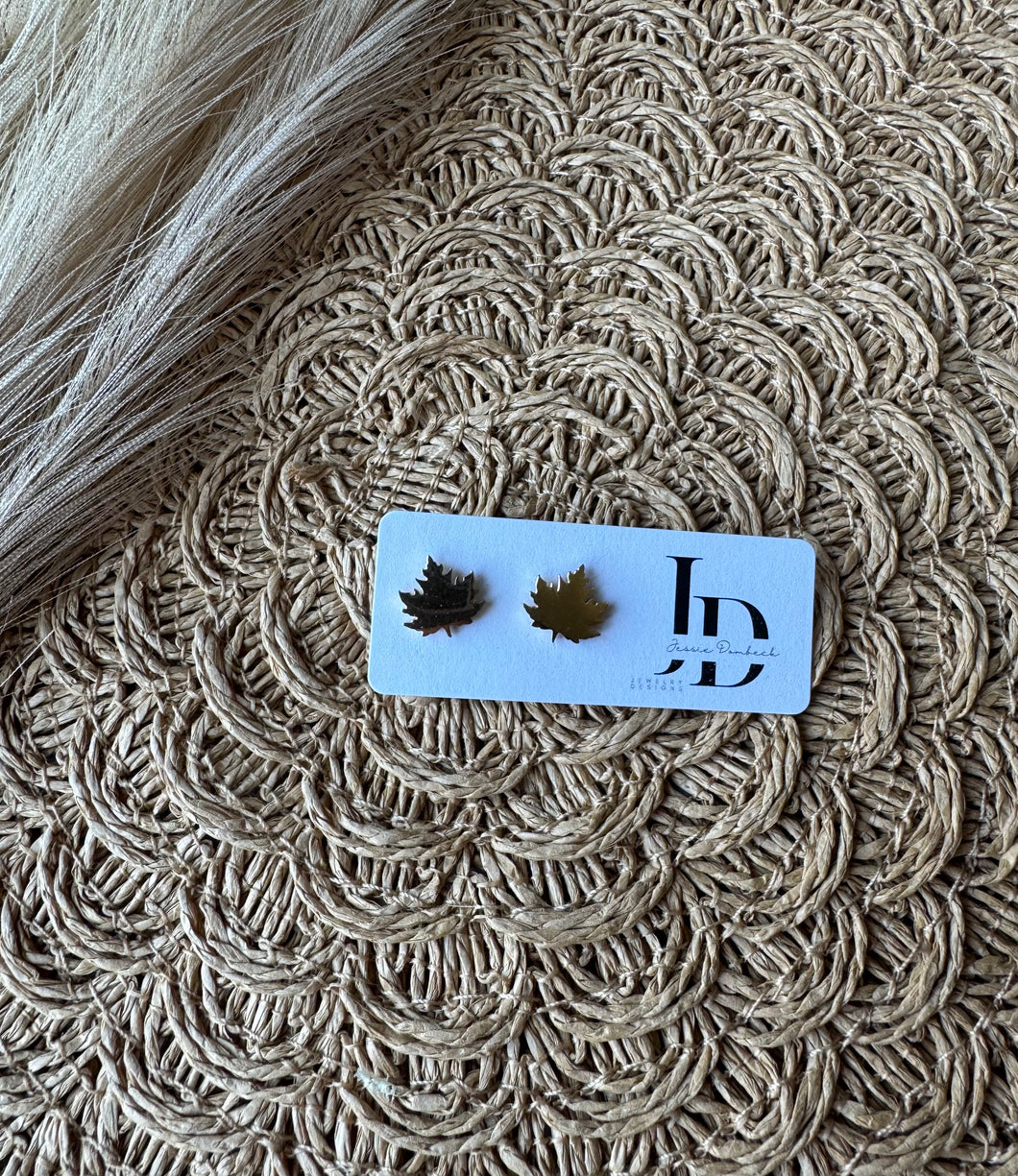 Gold Leaf Studs
