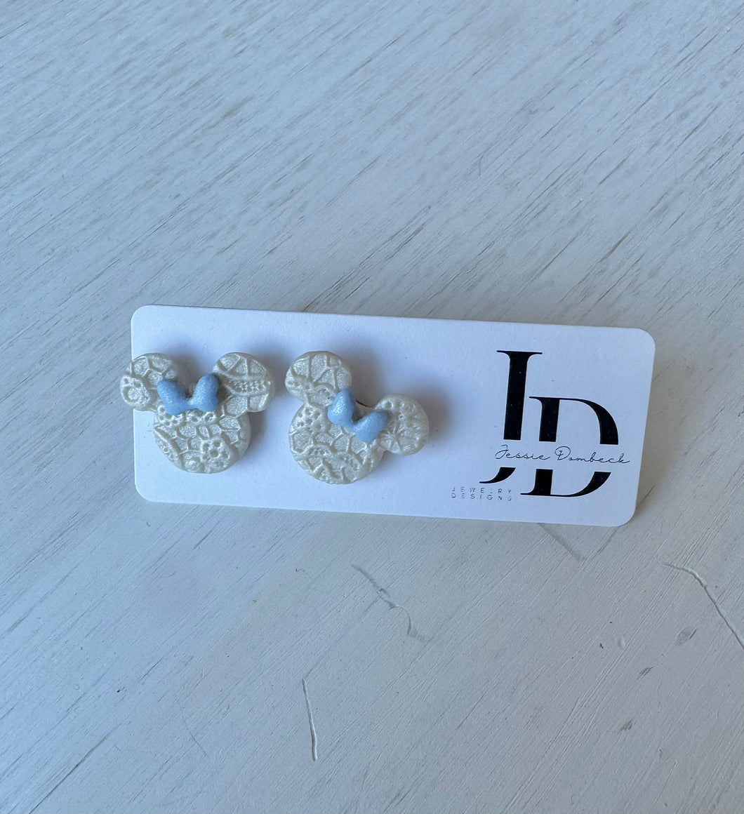 Large Ballroom Princess Mouse Studs