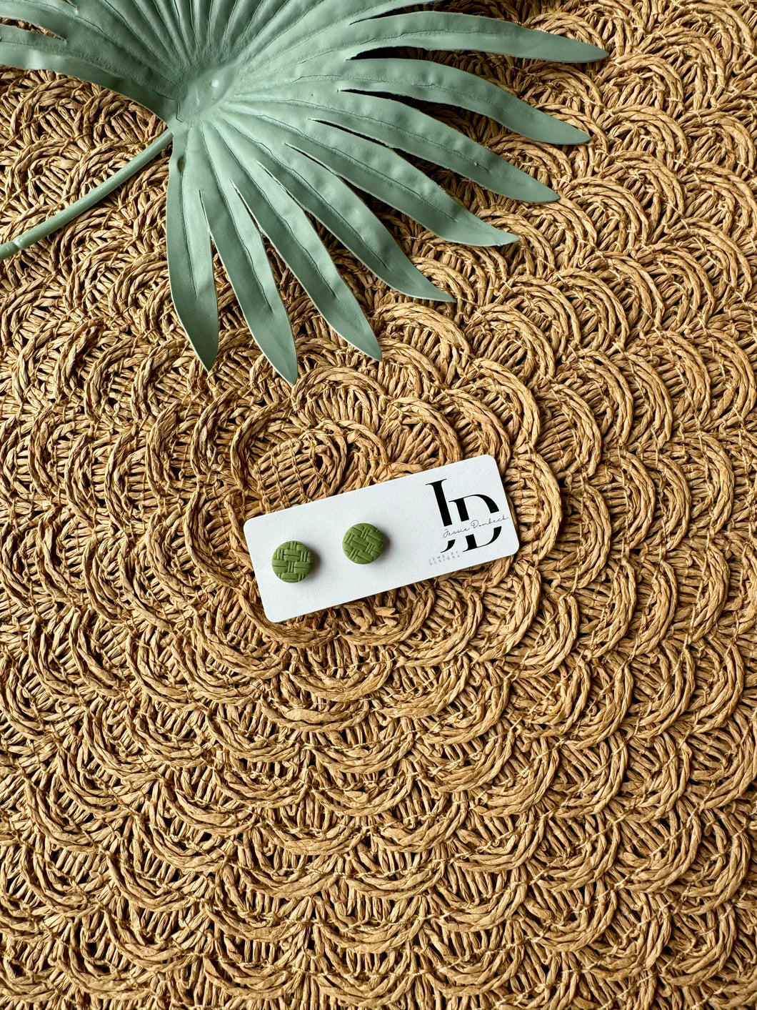 Green Rattan Studs