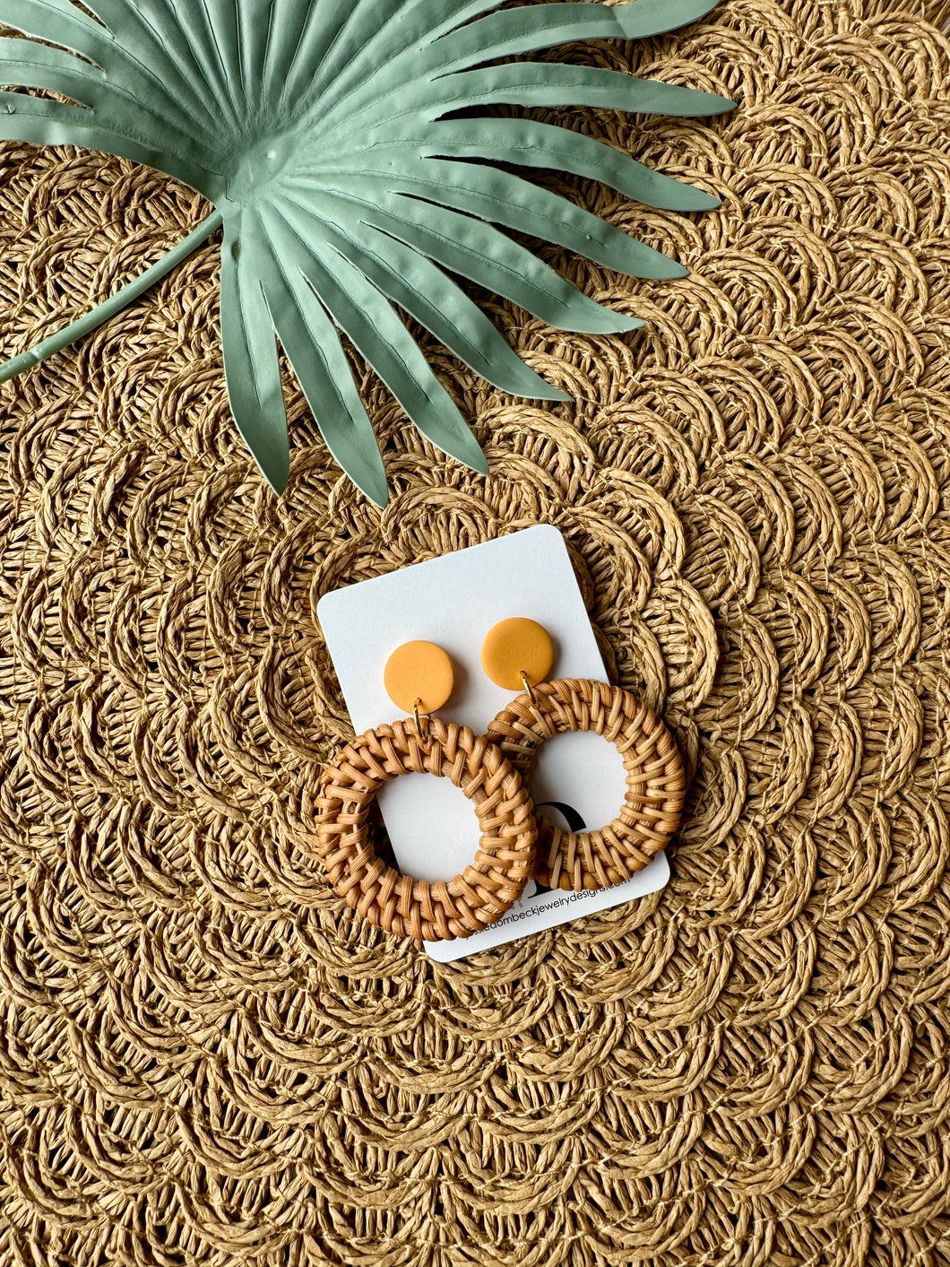 Yellow Rattan Dangles