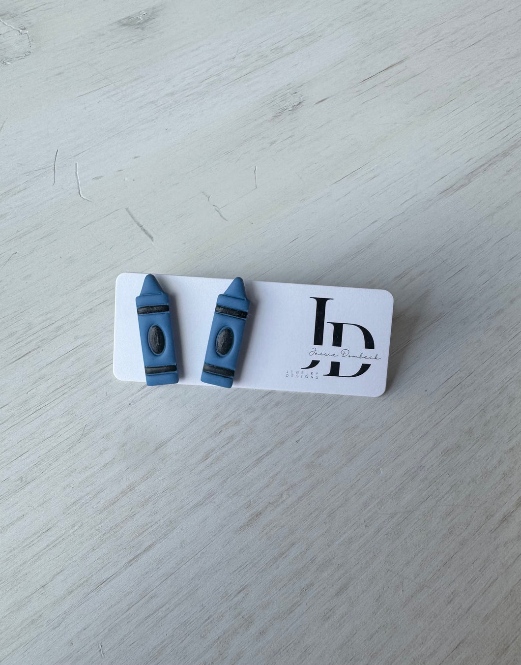 Blue Crayon Studs