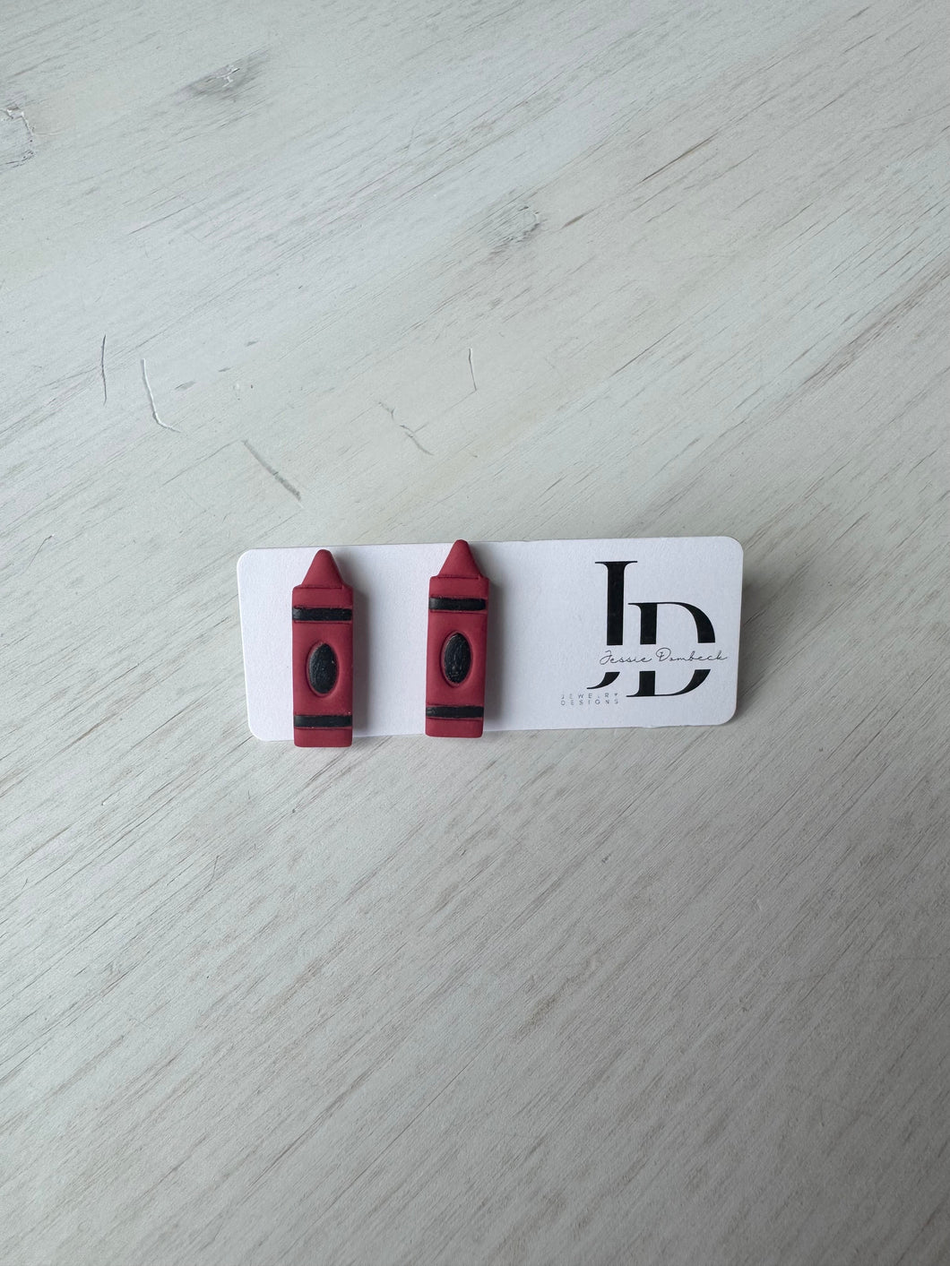 Red Crayon Studs